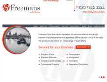 Tablet Screenshot of freemanssolicitors.net